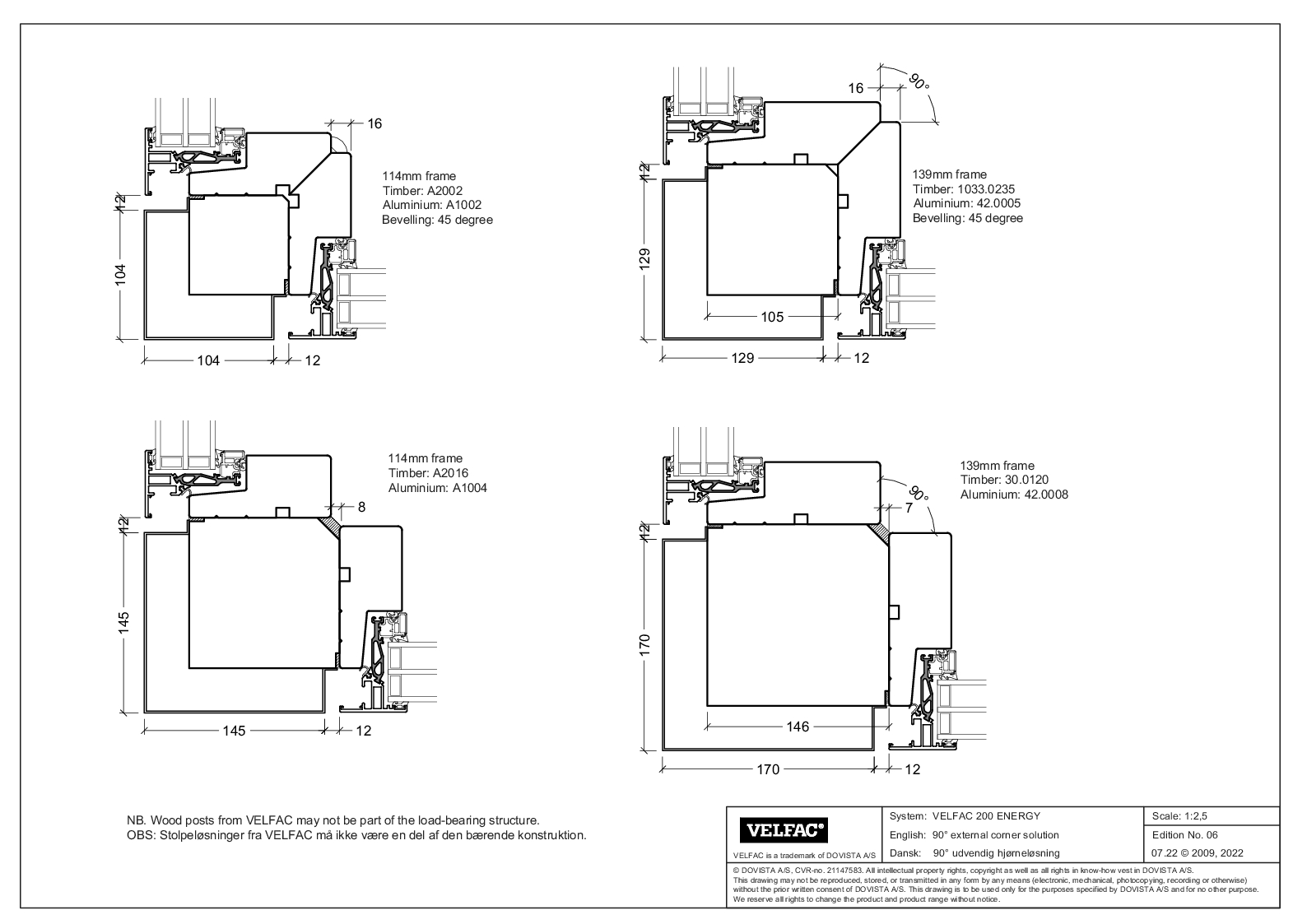 External and internal corner solutions for VELFAC 200 ENERGY